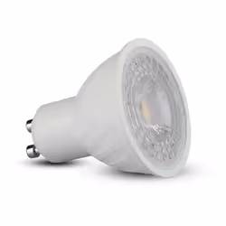 Lampada spot Chip LED Samsung SMD 6W GU10 38 445LM luce bianco naturale 4000K dimmerabile. Forma spotlight in materiale termo ...