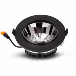 V-TAC Faretto LED Chip Samsung da Incasso Rotondo LED COB 30W Riflettore Orientabile Colore Nero 4000K
