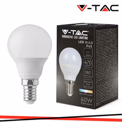 LED Lampadina 4.5W E14 P45 3000K SKU: 2142501 : VT: VT-1880 Caratteristiche del prodotto .80% di consumo energetico in meno r ...