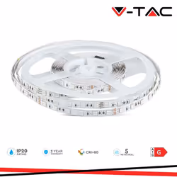 Striscia LED SMD5050 60 LEDs 24V 3000K IP20 SKU: 212431 : VT: VT-5050-60 Caratteristiche del prodotto .Striscia LED a basso v ...