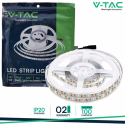 Striscia LED SMD3528 120 LEDs 3000K IP20 SKU: 212025 : VT: VT-3528-120 Caratteristiche del prodotto .Striscia LED a basso vol ...