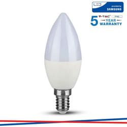 Led lampadina samsung chip 5.5W E14 plastica dimmable candela 4000K - Luce naturale
