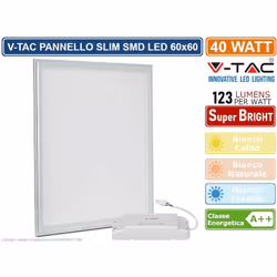 V-Tac VT-6060 è un pannello LED quadrato con potenza di 40W , ideale per un'installazione ad incasso. Con fascio luminoso di  ...