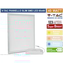 V-tac - VT-6060 pannello slim led montaggio ad incasso 60X60 40W smd con driver 4950 lumen - Colore Luce: Bianco Freddo