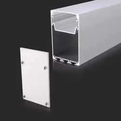 Profilo in Alluminio in Colore Bianco per Strip LED 2000 x 50 x 75mm SKU 2872