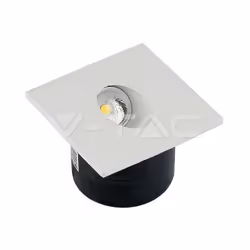 Segnapasso V-tac 3W 3000K - quadrato a parete 211209 Colore bianco Fascio Luminoso° 120°Colore della luce Bianco caldoTempera ...