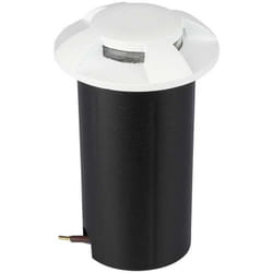 V-TAC VT-1171 Faretto calpestabile segnapasso led 1W interrato 4 fasci bianco caldo 3000K rotondo in alluminio bianco IP67 - sku 211469