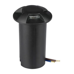 VT-1171 Faretto incasso segnapasso led 12V 1W 4 fasci bianco caldo 3000K rotondo in alluminio nero IP67 - sku 211470 - V-tac