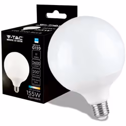 V-Tac VT-242 è una lampadina LED da 22W di potenza con attacco E27 e tecnologia LED Samsung SMD. La sua forma a Globo G120 è ...