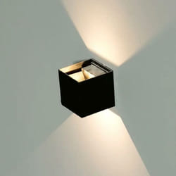 V-tac - VT-759-12 Lampada applique led 11W parete quadrato nero IP65 bianco naturale 4000K - sku 218530