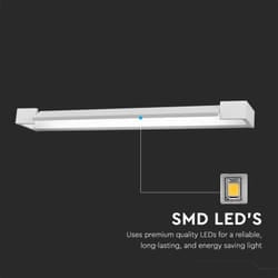 V-TAC Lampada LED da Muro Rettangolare 18W con Pannello Ruotabile 360° Colore Bianco 3000K IP44