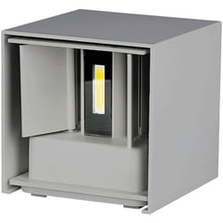 V-tac - VT-759-12 Lampada applique led 11W parete quadrato grigio IP65 bianco caldo 3000K - sku 218531