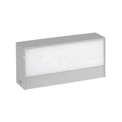 VT-8056 Lampada led da parete rettangolare 9W colore grigio doppio fascio luminoso da muro esterno IP65 luce bianco freddo 6400k sku 218241 - V-tac