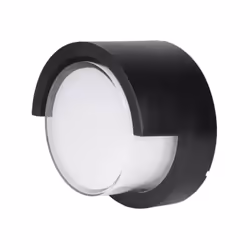 Applique LED da esterno rotonda semicoperta Vtac nero 3000K 7W.L'applique rotonda da 7W semicoperta LED 3000K è ideale per ch ...