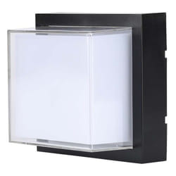 V-tac - applique lampada da parete faretto black quadrata 4000K luce bianca 12W led