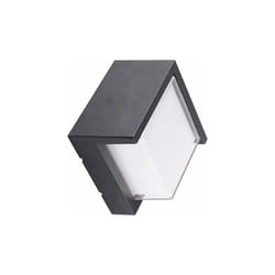 V-tac - VT-831 Lampada led 7W da parete quadrata corpo nero e diffusore bianco bianco caldo 3000K IP65 - sku 218610
