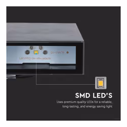 V-TAC Lampada LED da Muro Rettangolare 4W Colore Nero 6500K IP65, colore Nero - Vista aggiuntiva 2
