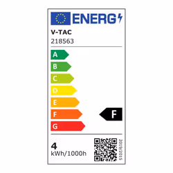V-TAC Lampada LED da Muro Rettangolare 4W Colore Nero 6500K IP65, colore Nero - Vista aggiuntiva 4