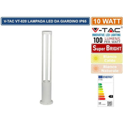 V-tac - VT-820 lampada led da giardino con fissaggio a terra 10W colore bianco IP65 - sku 128325 / 128326 da esterno IP65 - Colore Luce: Bianco