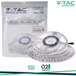 LED Striscia SMD5050 30 LEDs 6400K IP20 SKU: 212133 : VT: VT-5050 IP20 Caratteristiche del prodotto .Striscia LED a basso vol ...