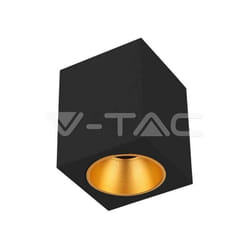 Surface mounted GU10 fitting quadrato nero