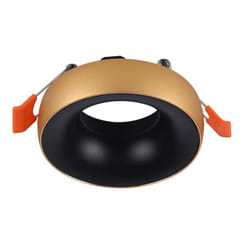Portafaretto led da Incasso GU10 Rotondo Oro Riflettore Nero, Supporto Inclinato - V-tac