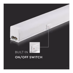 V-TAC Plafoniera LED Chip Samsung Lineare 4W 30cm Raccordabile con Interruttore 3000K, colore Bianco - Vista aggiuntiva 3