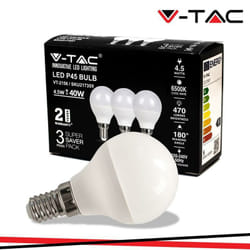 Led lampadina 4.5W E14 P45 3000K 3PCS/PACK - Luce calda