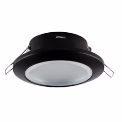 Portafaretto incasso in policarbonato Rotondo nero forma bombata per lampadine faretto SPOT 1*GU10 - GU5.3, completo di siste ...