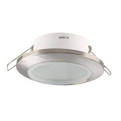 V-tac - VT-981 portafaretto led da incasso rotondo bombato faretto GU10 colore nichel satinato in policarbonato IP44 sku 6700