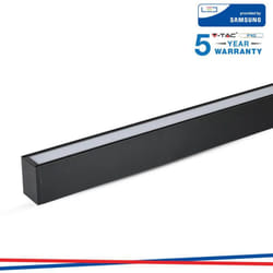 V-tac - Plafoniera led Chip Samsung 40W Lineare Colore Nero 3000K