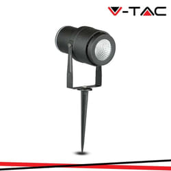 V-tac - VT-857 faretto led cob da giardino 12W 720 lm con picchetto colore nero IP65 sku 217544 217545 Bianco Naturale