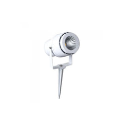 V-tac - VT-857-W-N Picchetto giardino faretto led cob 12W 920LM 20° orientabile corpo bianco IP65 luce bianco caldo 3000K - sku 217547