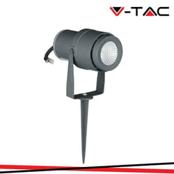 VT-857 faretto led cob da giardino 12W 720 lm con picchetto colore grigio IP65 sku 217550 / 217551 Bianco Caldo - V-tac