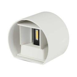 V-tac - Lampada led 6W da parete semicerchio 110lm/W corpo bianco satinato doppio fascio luce bianco caldo 3000K sku 217082