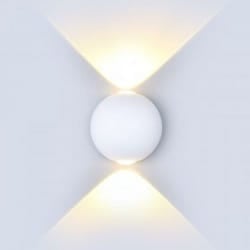 V-tac - Lampada led da Muro Sferica 4W Doppio Fascio Luminoso Colore Bianco 3000K IP65