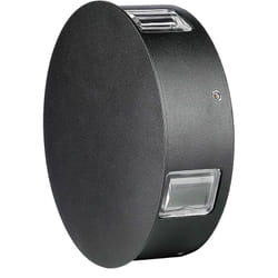 V-tac - Lampada led da Muro Rotondo 3W 140LM/W Colore Nero 3000K IP65