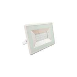 V-tac - VT-4031W-N Faro led 30W smd bianco naturale 4000K 2510LM 100° slim alluminio bianco IP65 - sku 215956