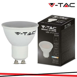 LED LAMPADINA 4.5W GU10 SMD WHITE PLASTICA MILKY COVER 4000K - Luce NATURALE