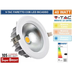 VT-26451 lampadina led GX53 40W faretto cob downlight - sku 211279 / 211280 - Colore Luce: Bianco Freddo - V-tac