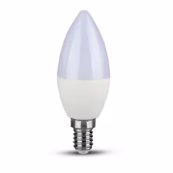 Lampadina LED SMD V-TAC 4,5W E14 200 470LM. Forma Candela in materiale termoplastico (con copertura opaca) VT-1855 - SKU 2142 ...