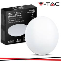 V-tac - 36W plafoniera led rotonda con interruttore cambia colore 3 in 1 satinata