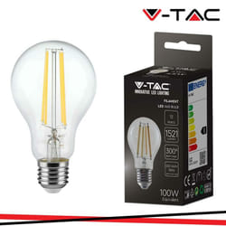 Led lampadina 12W filamento E27 A60 clear cover 3000K - Luce calda