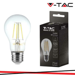Led lampadina 12W filamento E27 A60 clear cover 4000K - Luce naturale