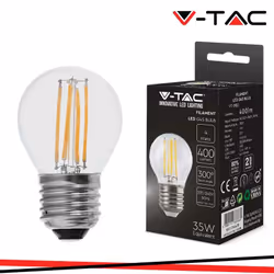 LED Lampadina 4W Filamento E27 G45 6500K SKU: 214428 : VT: VT-1980-N Caratteristiche del prodotto .80% di consumo energetico  ...