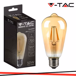 LED Lampadina 8W Filamento E27 ST64 Amber Cover 2200K SKU: 214421 : VT: VT-1968 Caratteristiche del prodotto .80% di consumo  ...