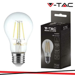 Led lampadina 12W filamento E27 A60 clear cover 6400K - Luce fredda