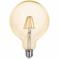 Lampada Globo LED filamento Vintage in vetro di colore ambra 6W 27 G125 luce bianco caldo 2200K 550LM 300 Mod. 214473 Le lamp ...