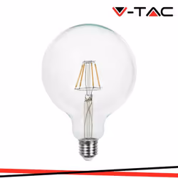 LED Lampadina 10W Filamento E27 G125 Clear Cover 6500K SKU: 214424 : VT: VT-1979-N Caratteristiche del prodotto .80% di consu ...