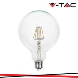 Led lampadina 10W filamento E27 G125 clear cover 6500K - Luce fredda